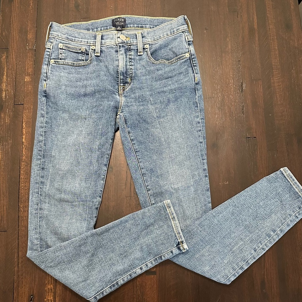 J. Crew Mid-Rise Skinny Jeans in Classic Blue
